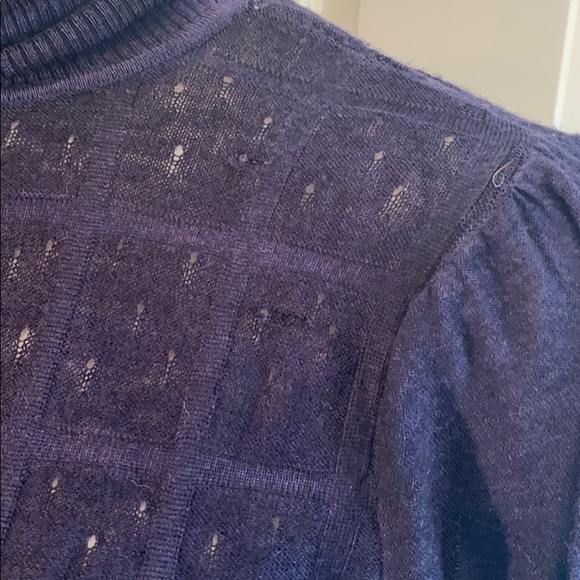 GUC Just Cavalli Purple Turtleneck open weave - Picture 2 of 13